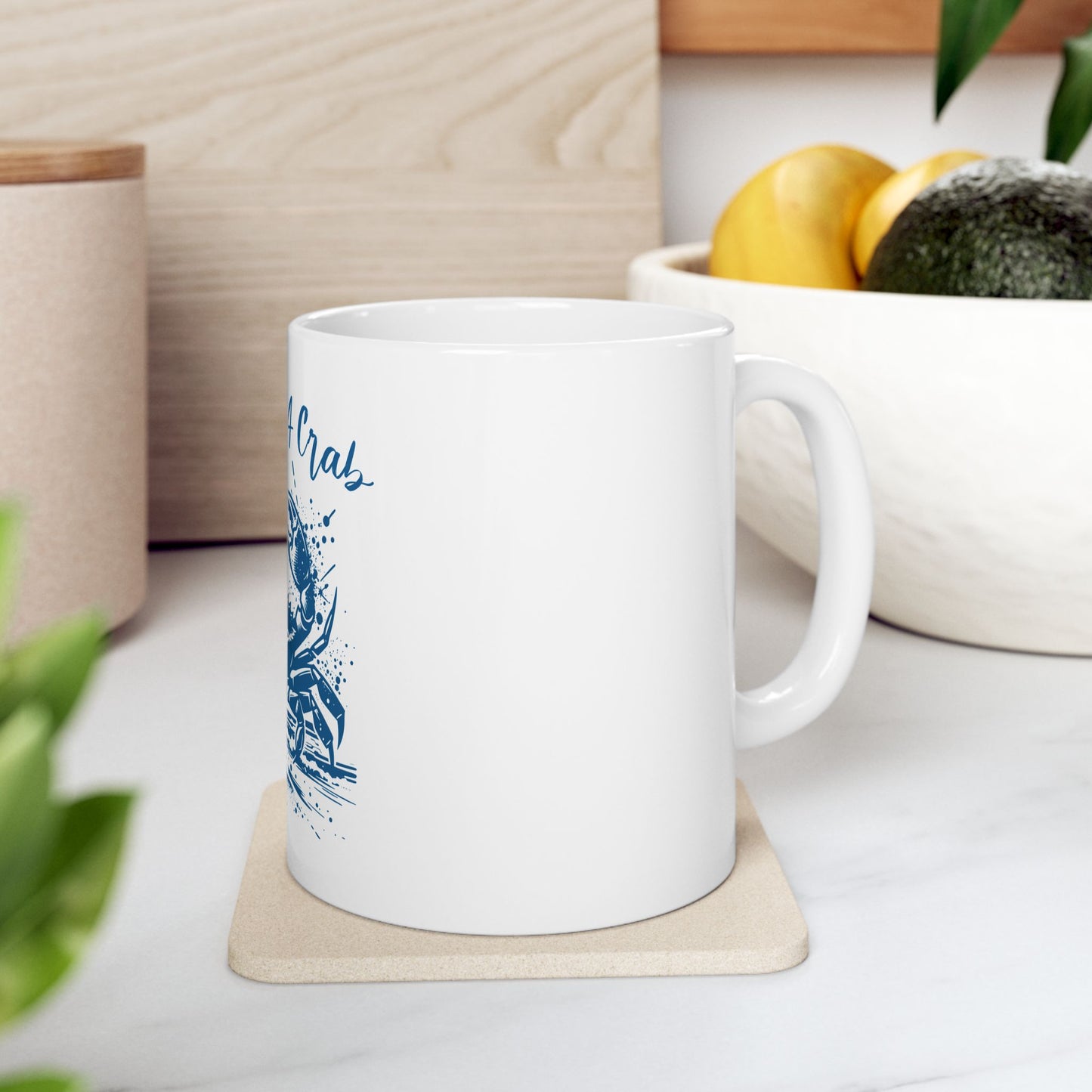 Don't Be A Crab Ceramic Mug - Fun 11oz & 15oz Coffee Cup for Crustacean Lovers