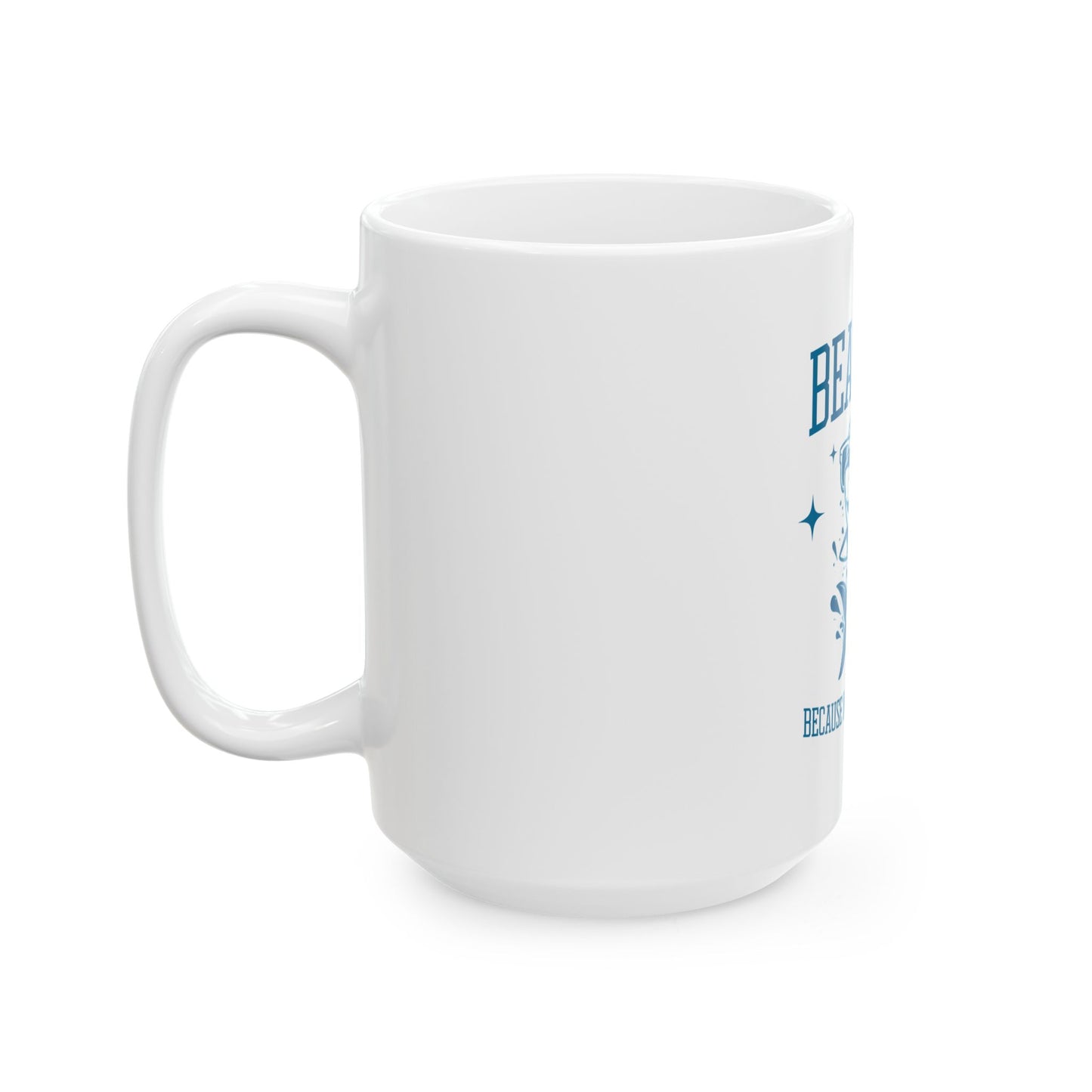 Beaching Because Murder is Wrong Ceramic Coffee Mug | Funny Shark Drinkware