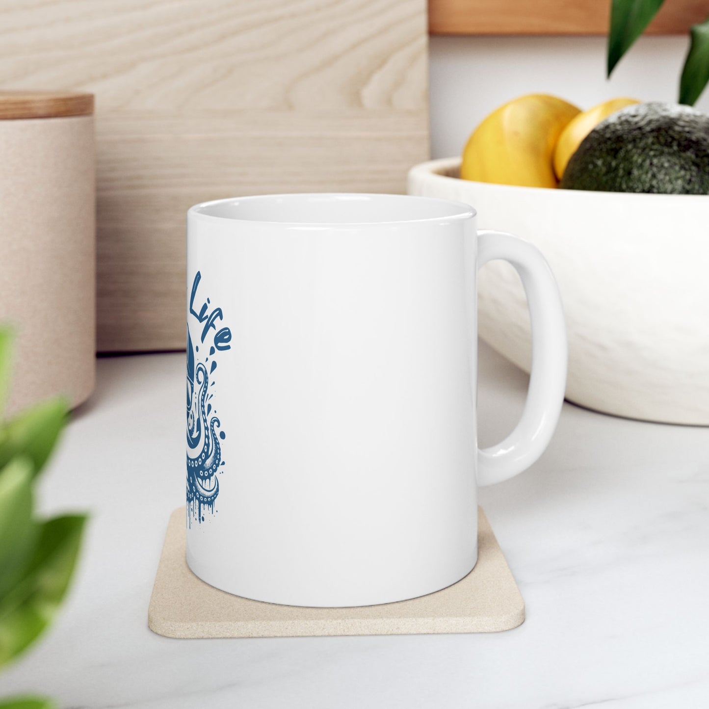Copy of Beach Life Ceramic Mug - Fun Octopus Design, Perfect for Ocean Lovers