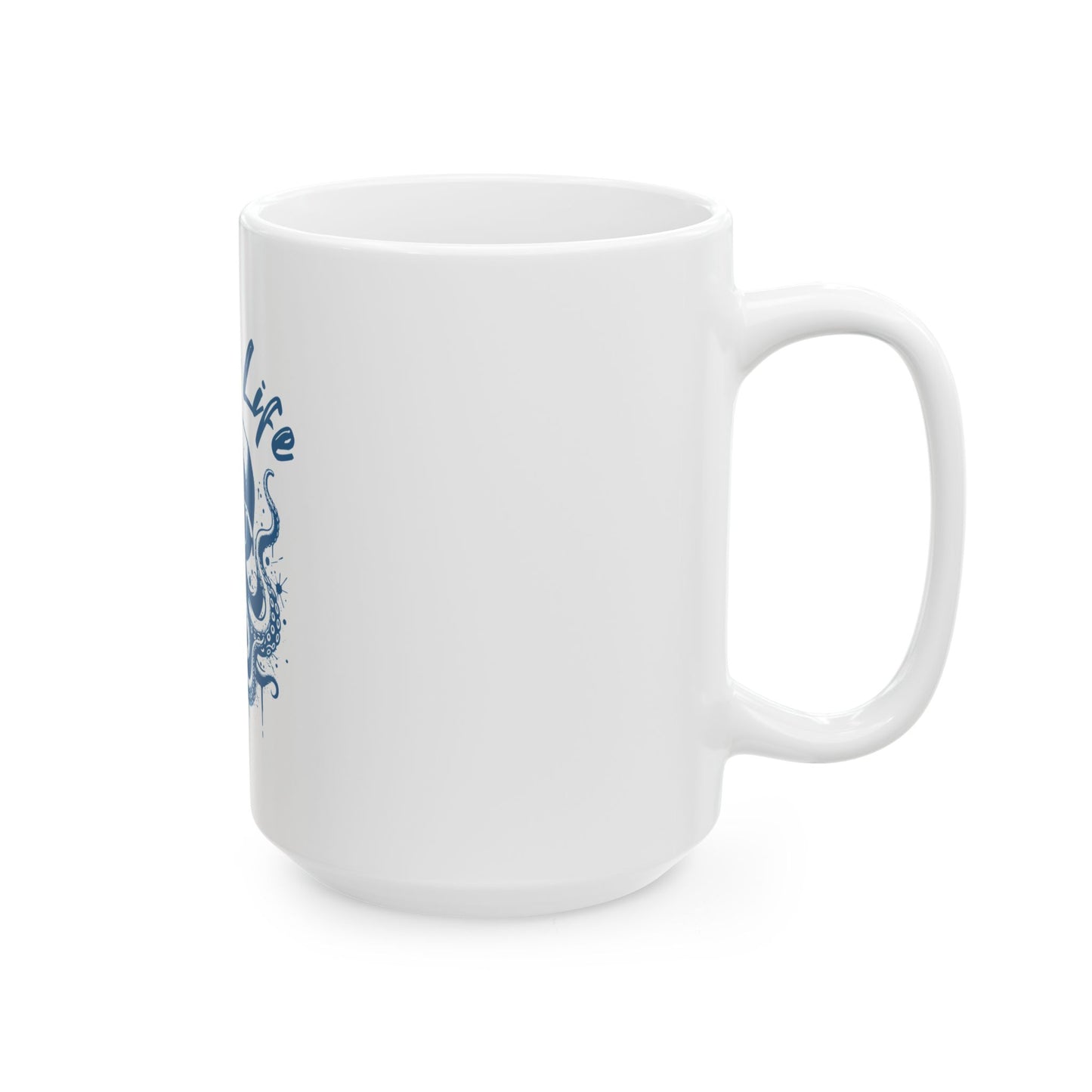 Beach Life Ceramic Mug - Fun Octopus Design for Summer Vibes