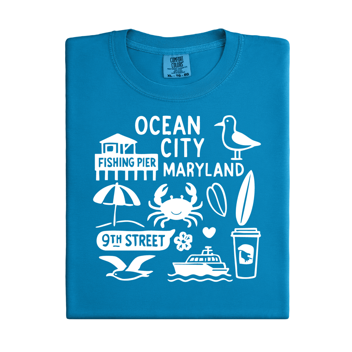 Ocean City Maryland T-Shirt Coastal Beach Tee