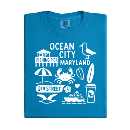 Ocean City Maryland T-Shirt Coastal Beach Tee
