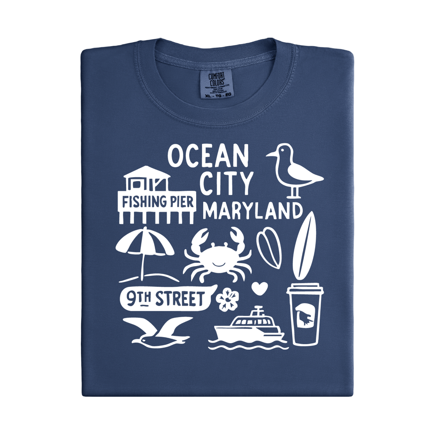 Ocean City Maryland T-Shirt Coastal Beach Tee