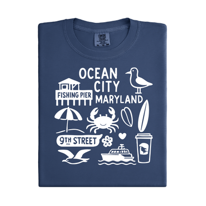Ocean City Maryland T-Shirt Coastal Beach Tee