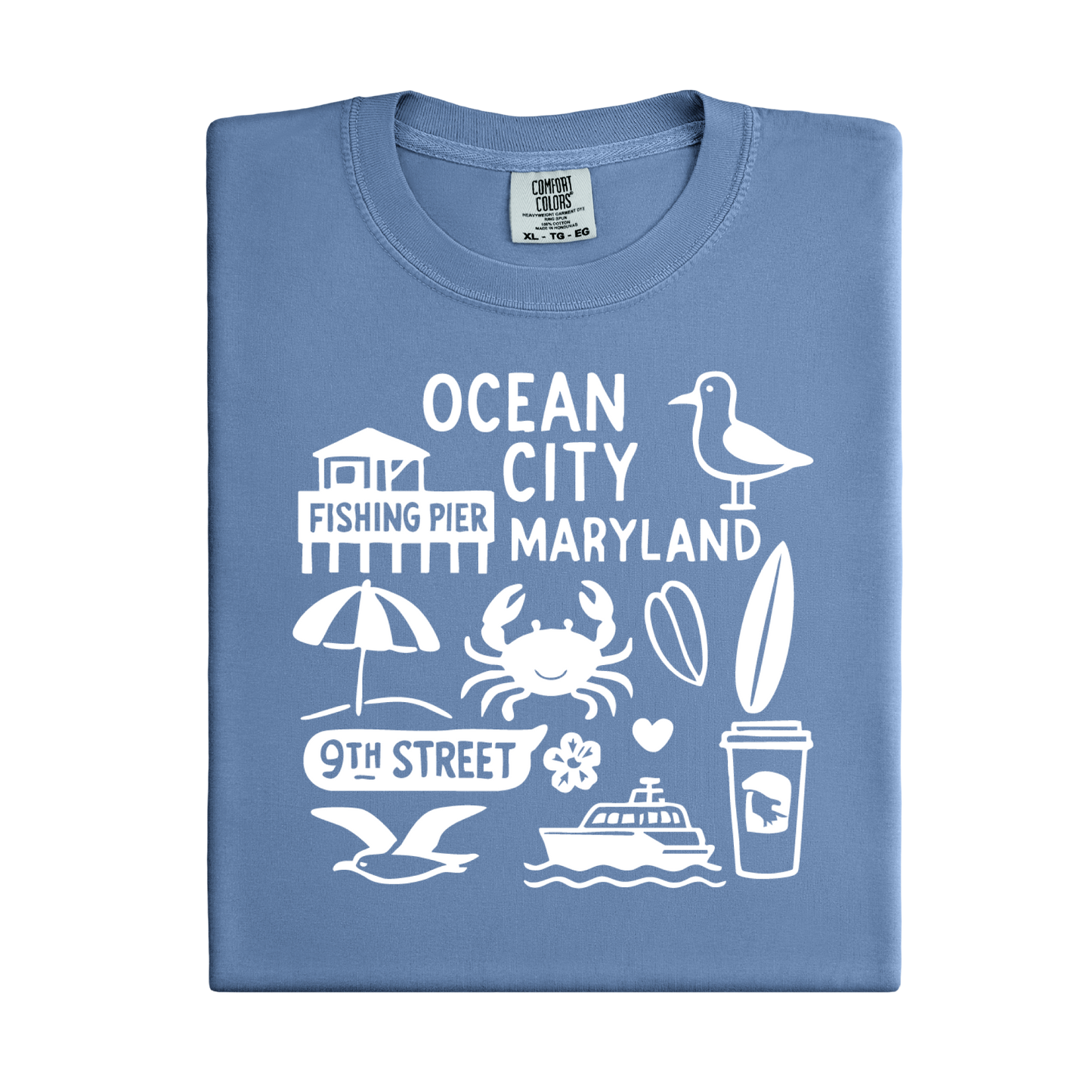 Ocean City Maryland T-Shirt Coastal Beach Tee