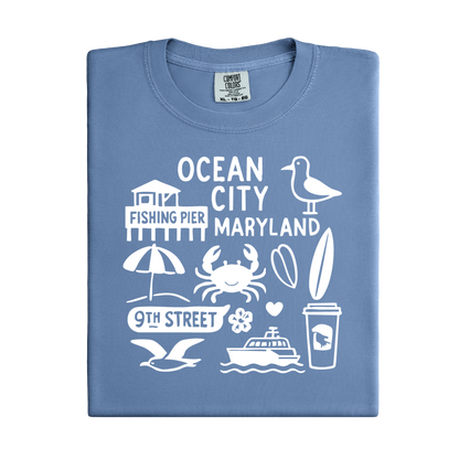 Ocean City Maryland T-Shirt Coastal Beach Tee