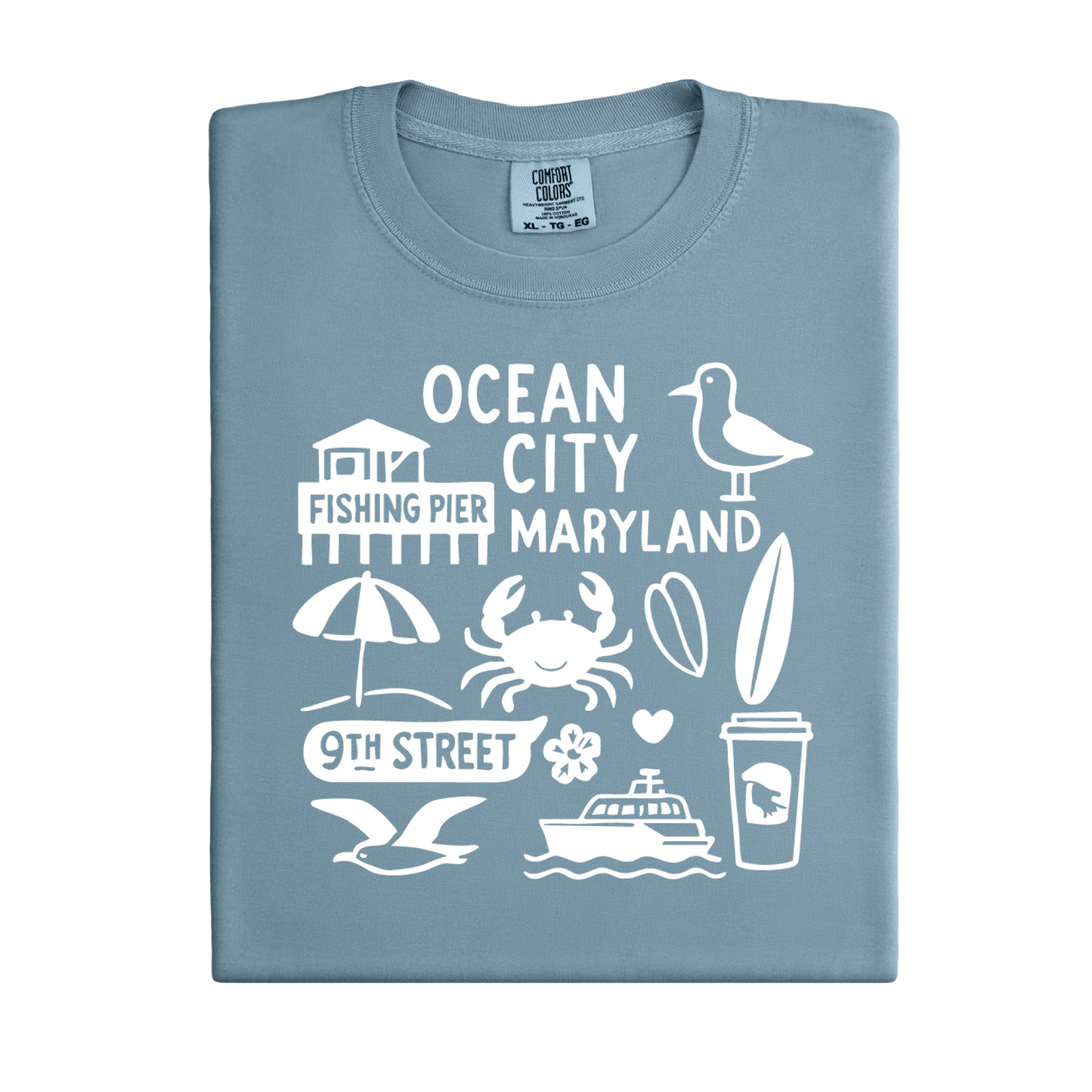 Ocean City Maryland T-Shirt Coastal Beach Tee