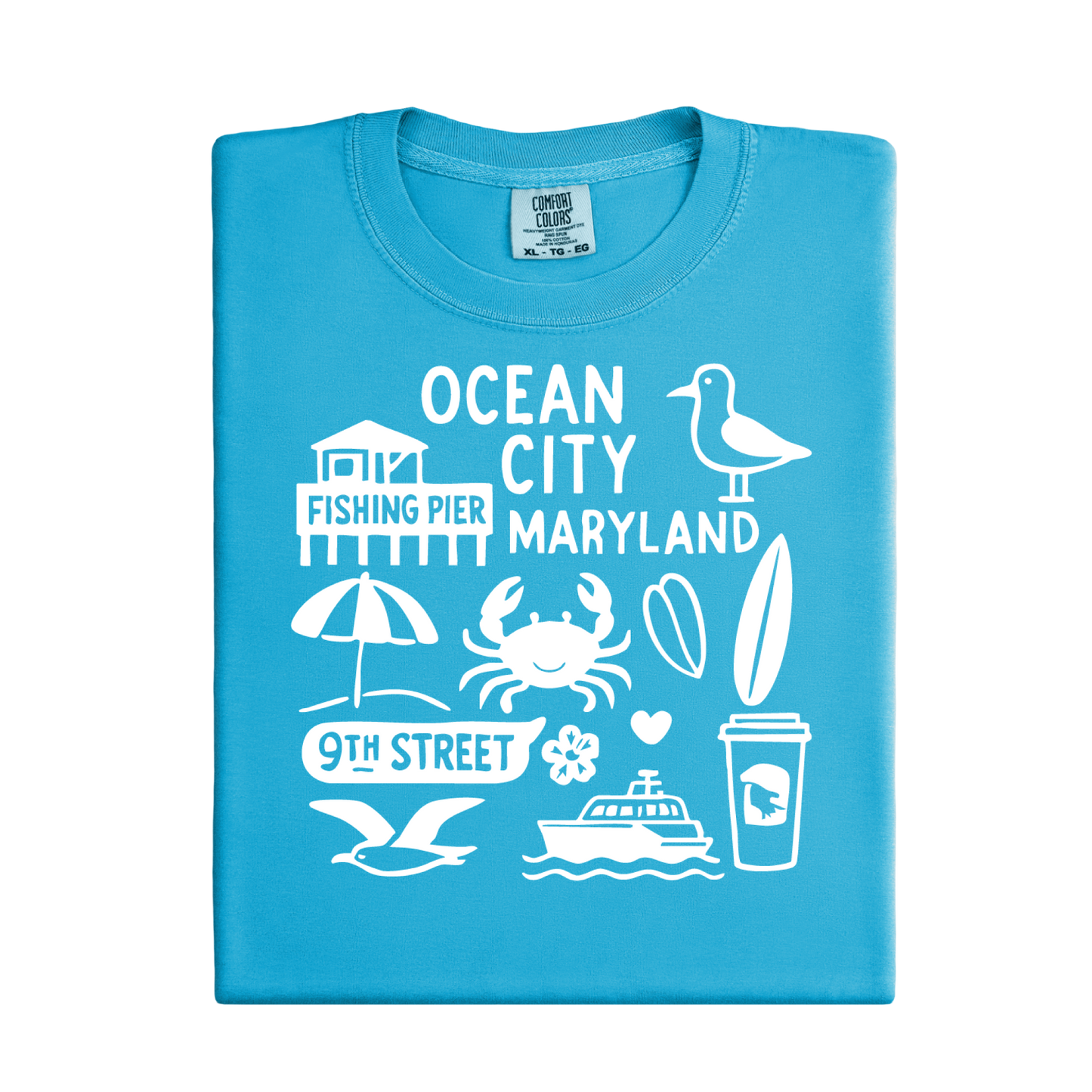 Ocean City Maryland T-Shirt Coastal Beach Tee