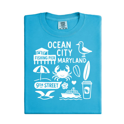 Ocean City Maryland T-Shirt Coastal Beach Tee