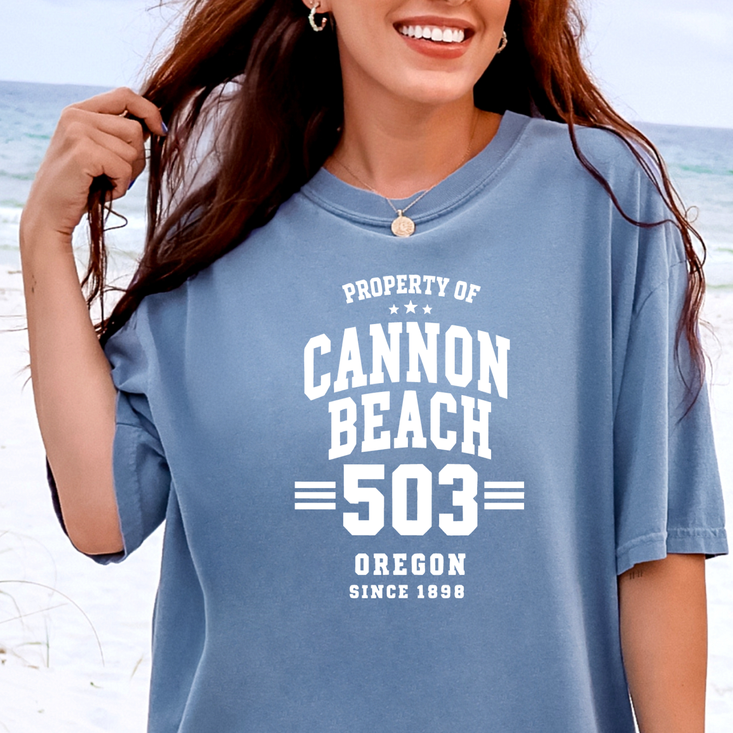 Cannon Beach Oregon Comfort Colors Vintage Coastal T Shirt