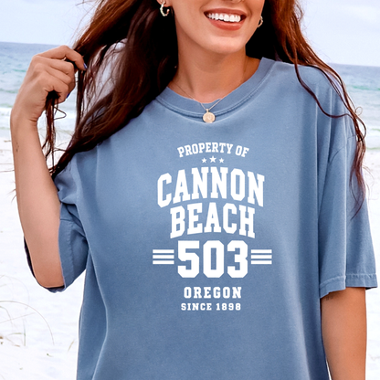 Cannon Beach Oregon Comfort Colors Vintage Coastal T Shirt