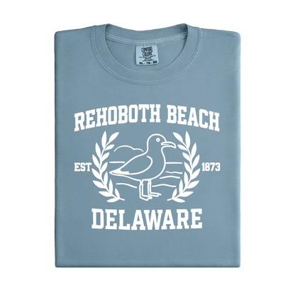 Ice Blue t-shirt with white text and graphics on a white background