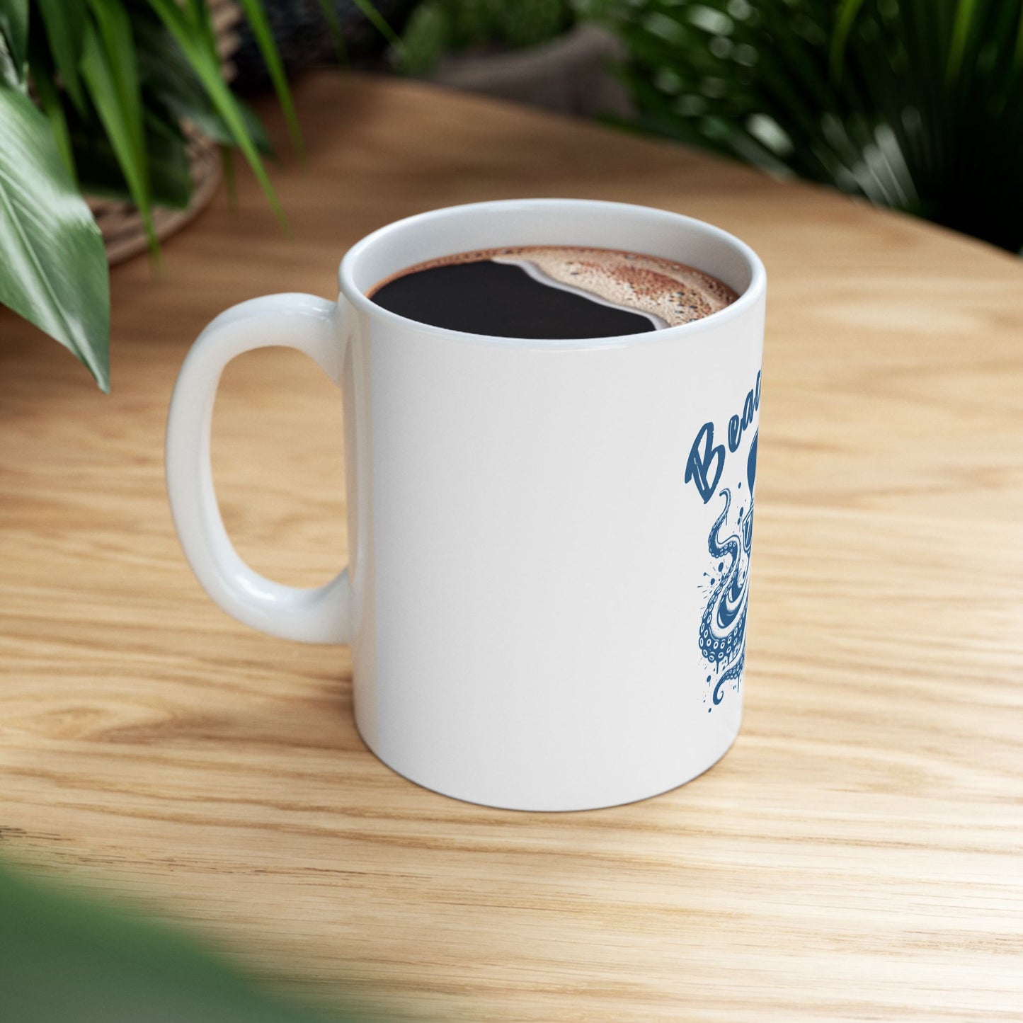 Beach Life Ceramic Mug - Fun Octopus Design for Summer Vibes