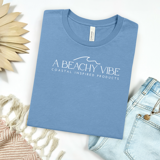 A Beachy Vibe T Shirt | Simple Wave Graphic | Coastal Inspired Summer Shirt