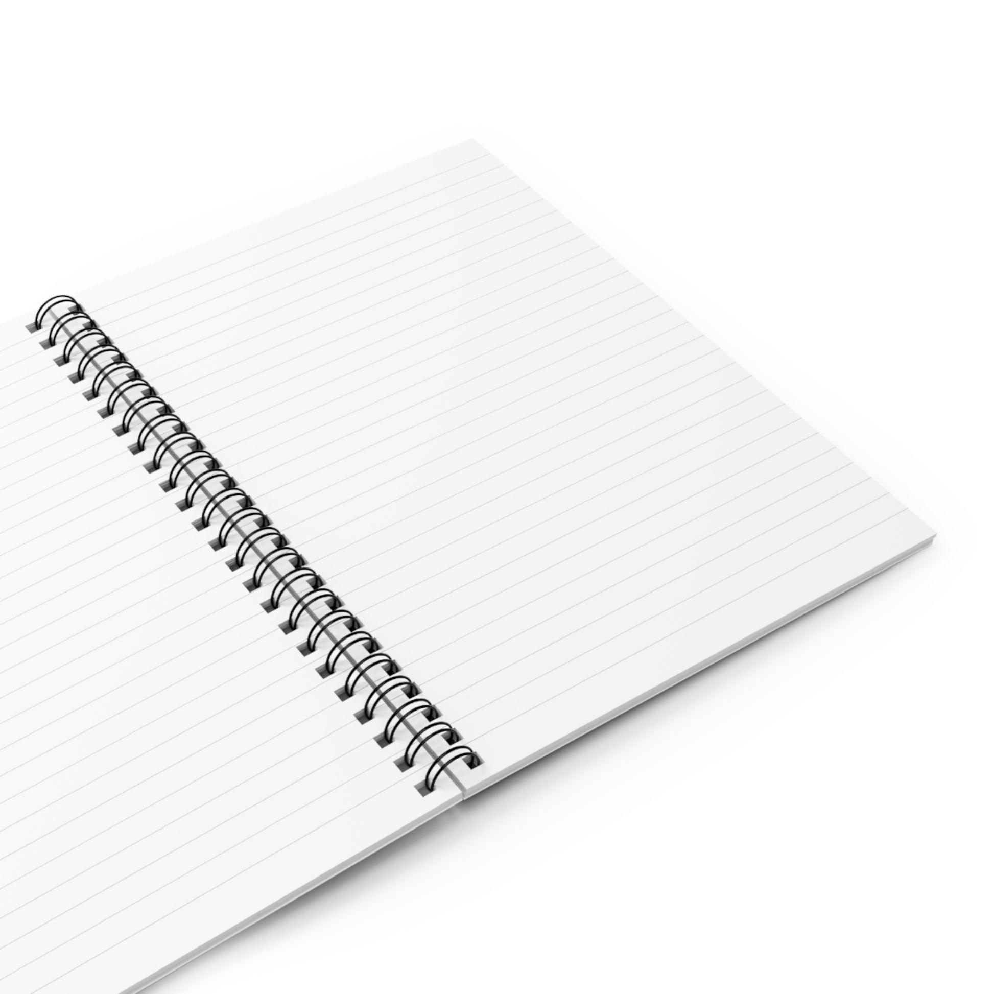 The Tropical Vibes Spiral Notebook, featuring subtle beach-themed graphics, lies slightly angled to the left. Its blank, lined pages beckon for motivational journaling against a crisp white background. Perfect for summer adventures.