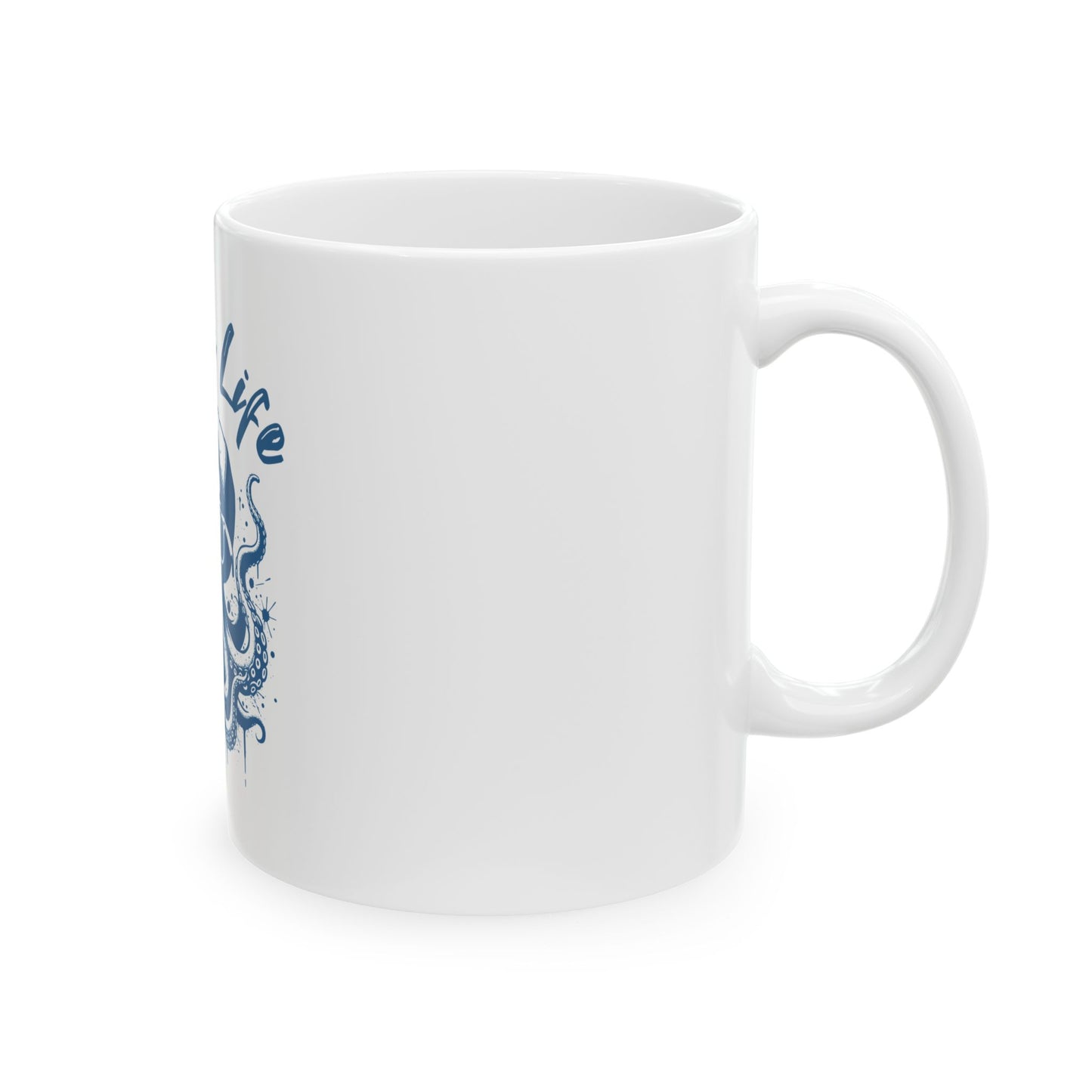 Beach Life Ceramic Mug - Fun Octopus Design for Summer Vibes