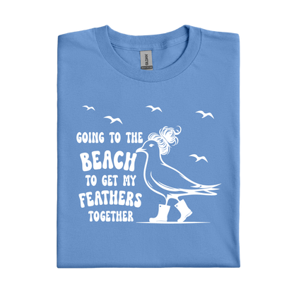 Carolina Blue t-shirt with a white graphic and text on a white background