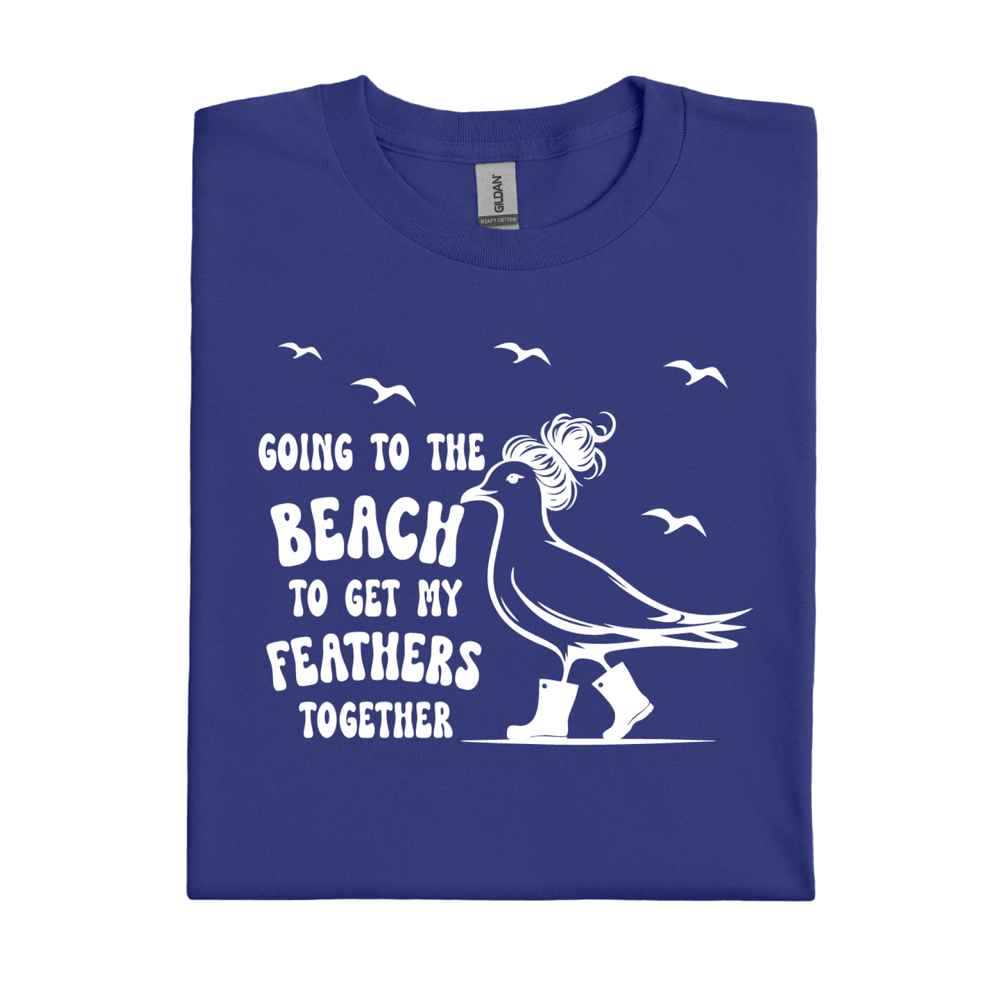 Cobalt Blue t-shirt with a white graphic and text on a white background