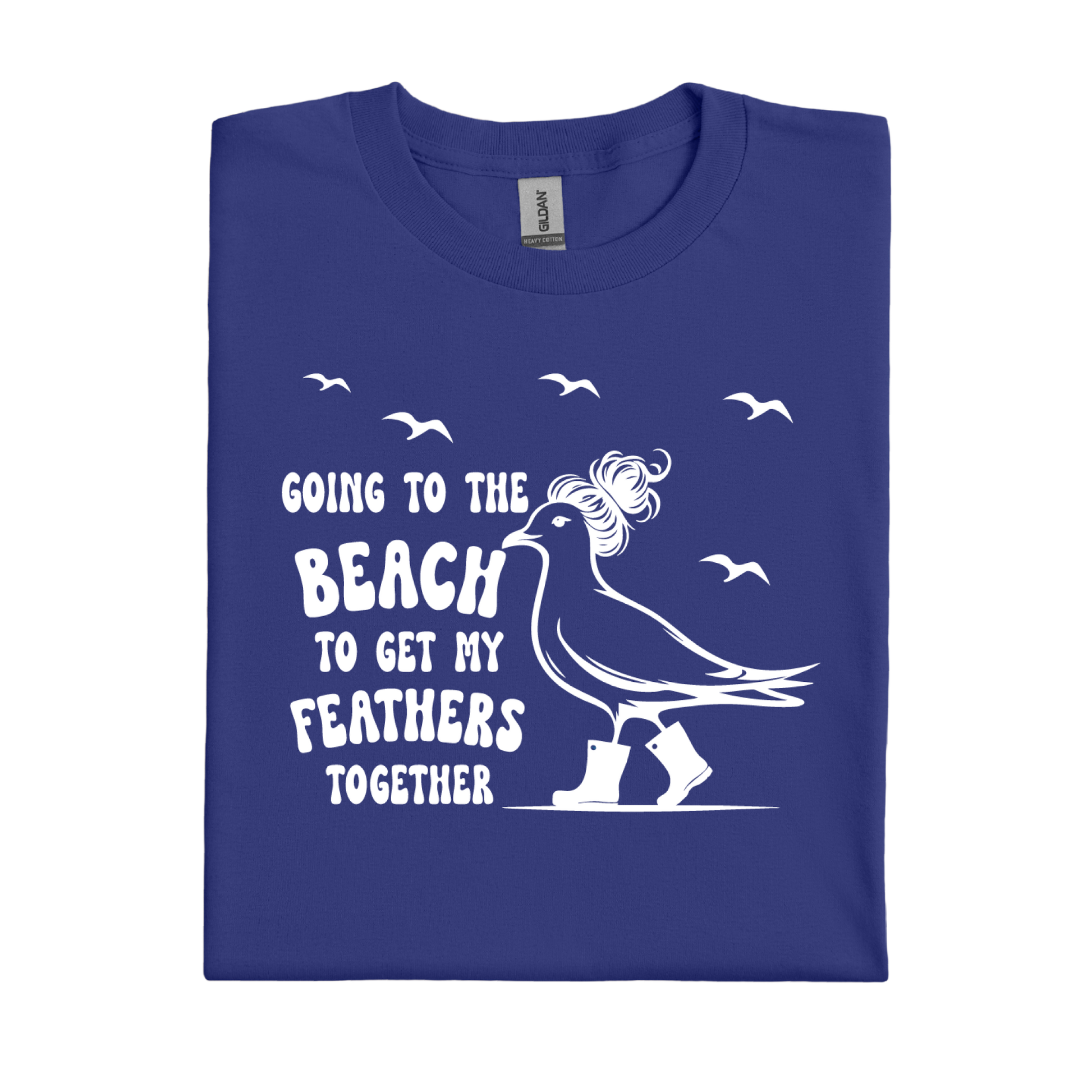 Cobalt Blue t-shirt with a white graphic and text on a white background