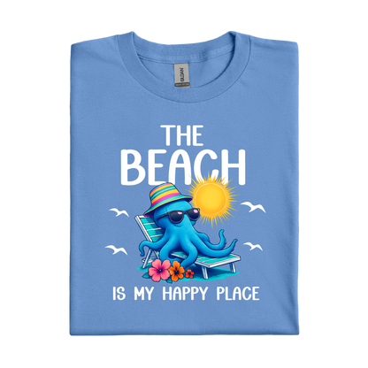 Carolina Blue t-shirt with an octopus design and text on a white background