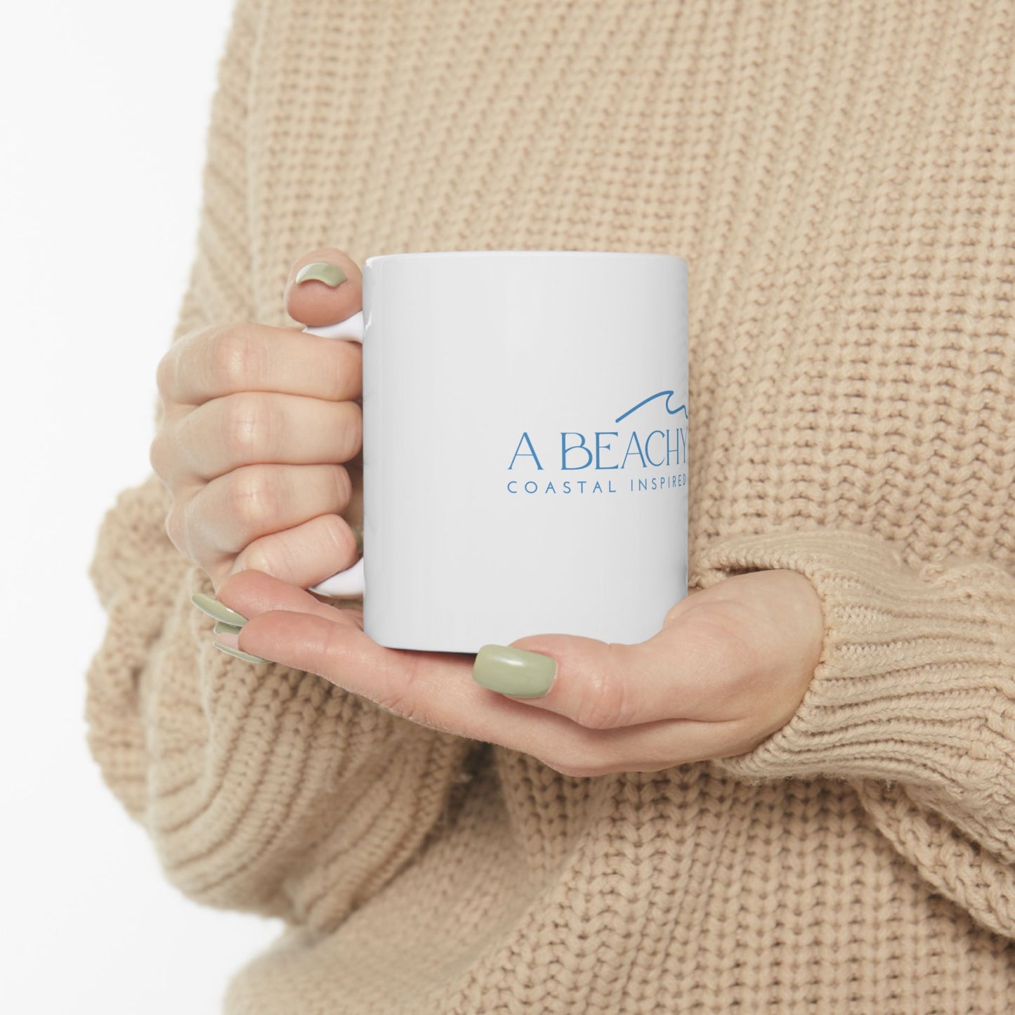 A Beachy Vibe Ceramic Mug - Coastal Inspired Drinkware (11oz & 15oz)