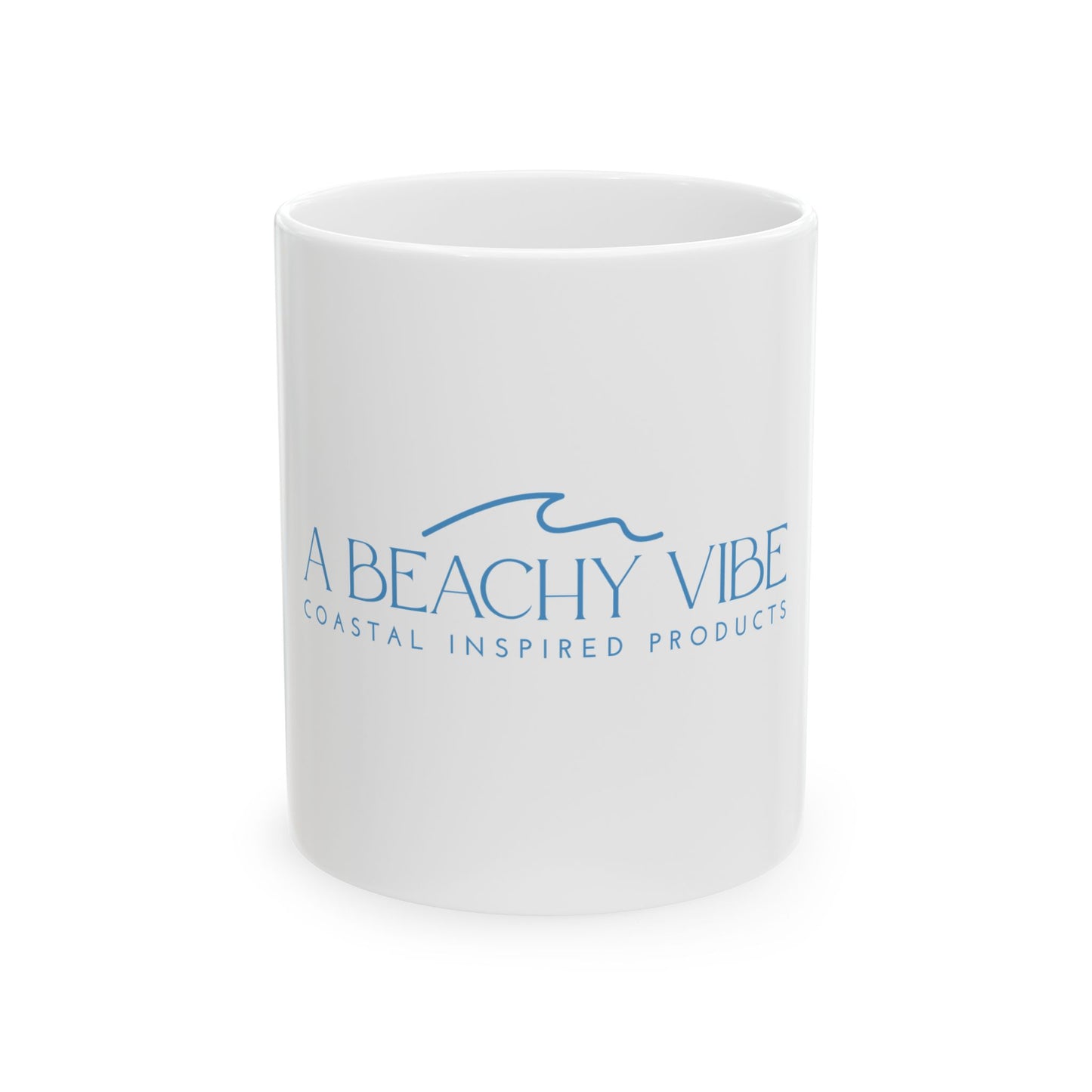A Beachy Vibe Ceramic Mug - Coastal Inspired Drinkware (11oz & 15oz)